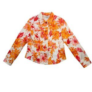 colorful floral print jacket Jessica sport sz 12